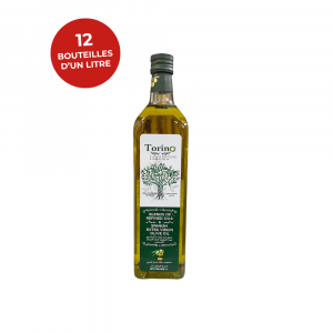 Huile d’olive TORINO — Lot de 12 bouteilles de 1L